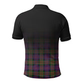 McDonald Modern Tartan Crest Polo Shirt - Thistle Black Style